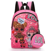 Load image into Gallery viewer, LOL dolls SURPRISE mochila bag Children's School Cute Bag plecak 3d Bag Cartoon Print Cute Anime kids Backpack Kindergarten