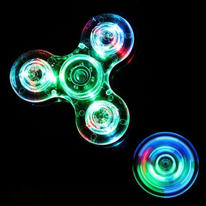 Luminous LED light Fidget Spinner Hand Top Spinners Glow in Dark Light EDC Figet Spiner Batman Finger Stress Relief Toys