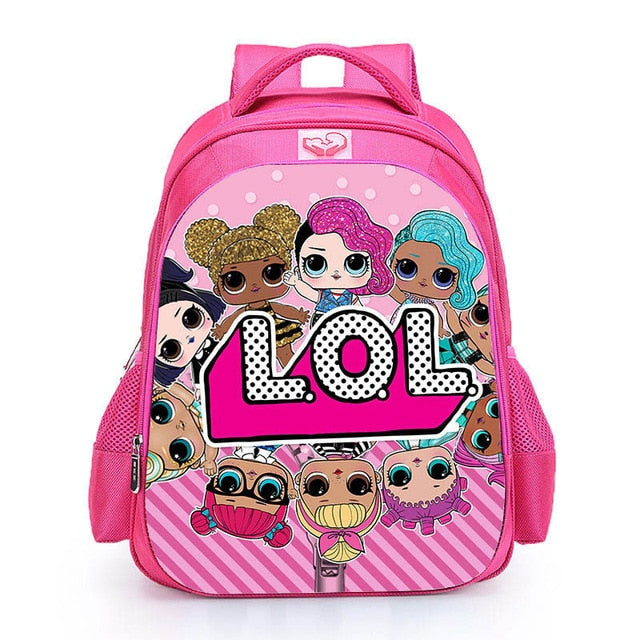 LOL dolls SURPRISE mochila bag Children's School Cute Bag plecak 3d Bag Cartoon Print Cute Anime kids Backpack Kindergarten