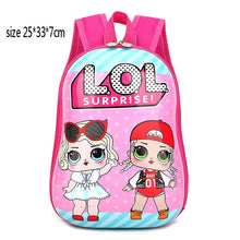Load image into Gallery viewer, LOL dolls SURPRISE mochila bag Children&#39;s School Cute Bag plecak 3d Bag Cartoon Print Cute Anime kids Backpack Kindergarten