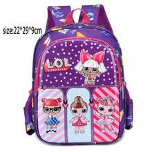 Load image into Gallery viewer, LOL dolls SURPRISE mochila bag Children&#39;s School Cute Bag plecak 3d Bag Cartoon Print Cute Anime kids Backpack Kindergarten